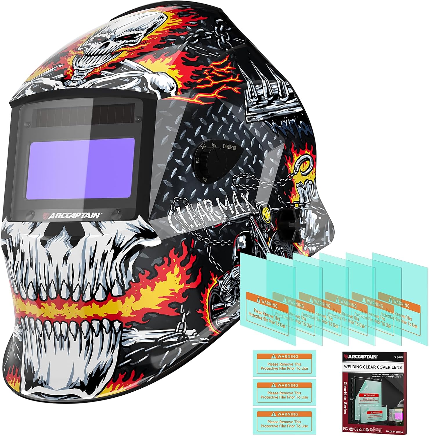 ARCCAPTAIN Skeleton Knight welding helmet